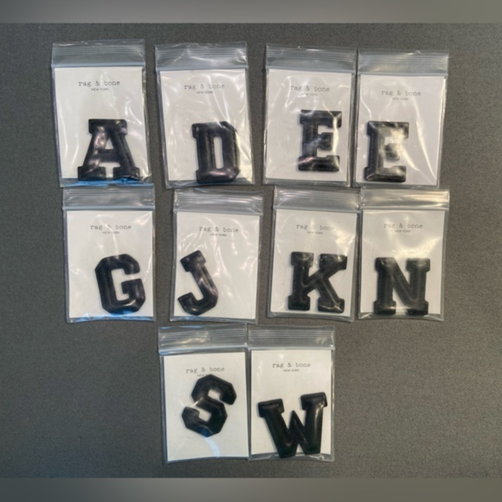 Rag & Bone‎ Leather Velcro Letters, NWT RARE